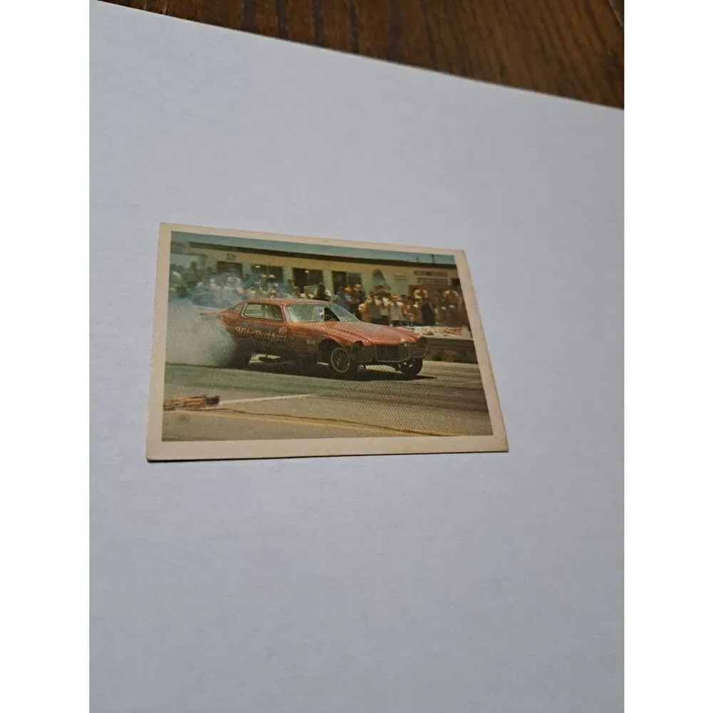 1971 Fleer Mike Burkhart Mary Higginbotham Camaro Funny Car Trading Card #39